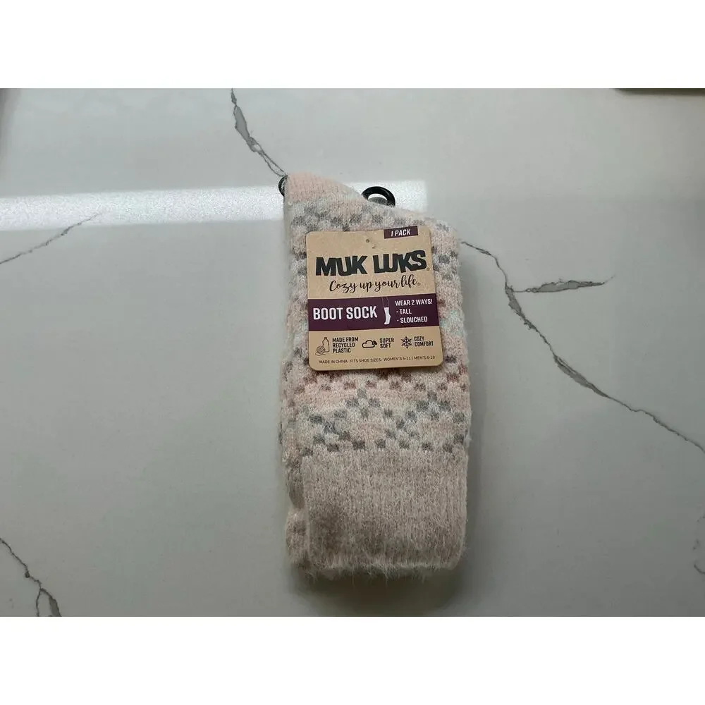 Muk Luks Women's Boot Socks Lot of 8 Pairs Cozy Super Soft Slouch Tall Socks NWT